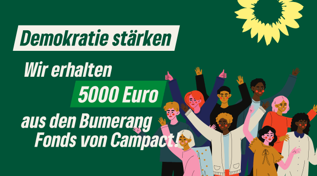 Kreisverband Oder-Spree von BÜNDNIS 90/DIE GRÜNEN erhält 5.000 Euro aus Bumerang-Fonds von Campact