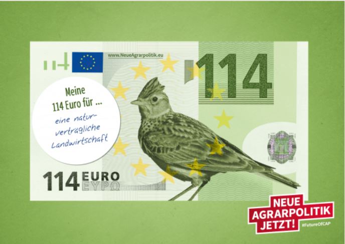 114 Euro von jedem EU-Bürger. Aber kaum Geld für naturverträgliche Landwirtschaft?