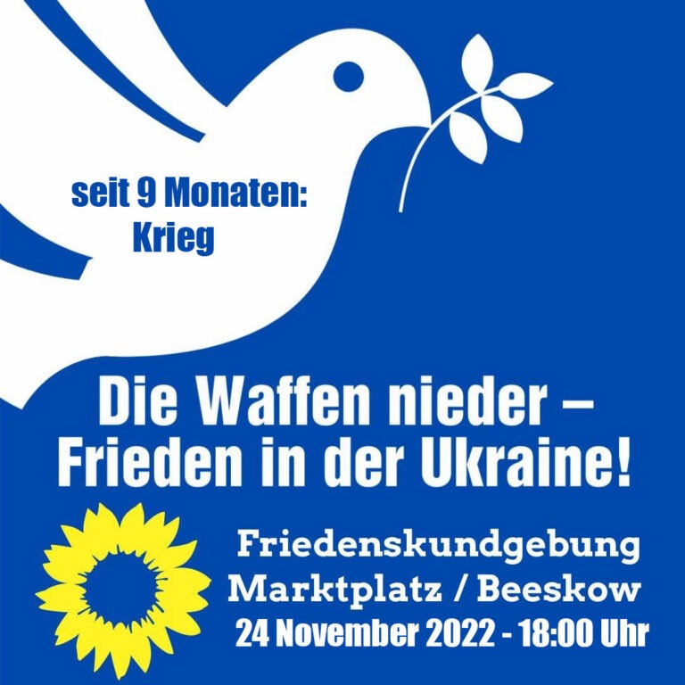 Mahnwache für den Frieden